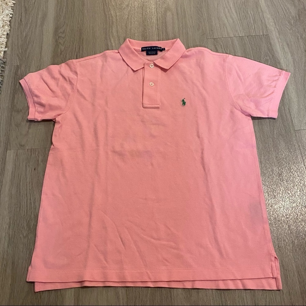 Ralph Lauren cotton pink polo short sleeve shirt